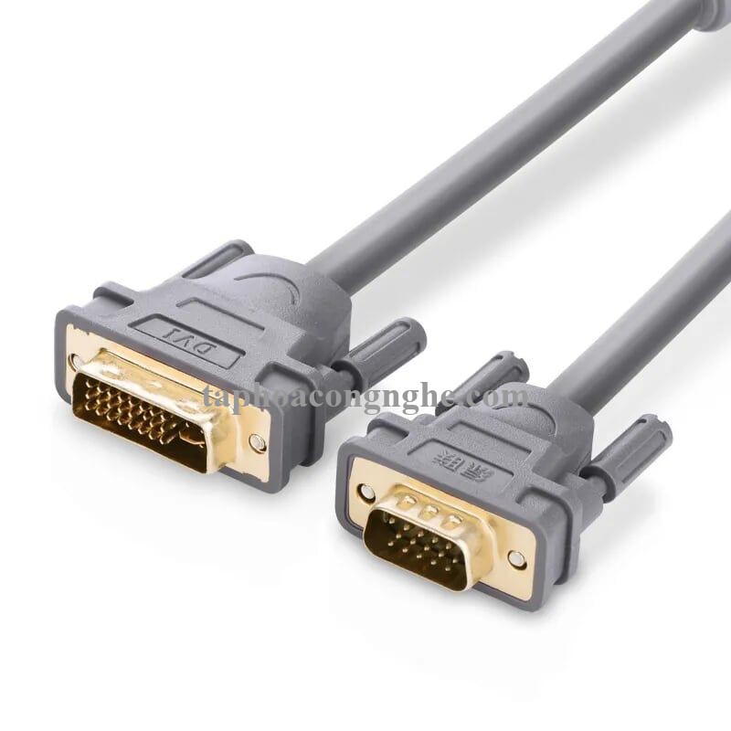 Ugreen 11661 3M màu Xám Cáp chuyển đổi DVI 24 + 5 sang VGA DV104 30011661